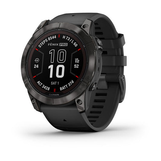 f?nix® 7X Pro – Sapphire Solar Edition, Carbon Gray DLC Titanium with Black Band
