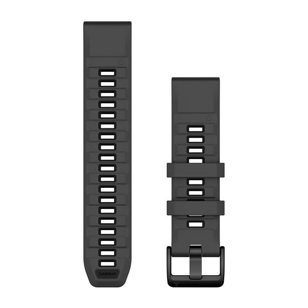 QuickFit® 22 Watch Bands, Graphite/Black Silicone