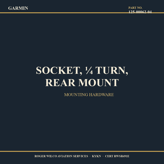 SOCKET, ¼ TURN, REAR MOUNT — 125-00062-04 — Garmin service part